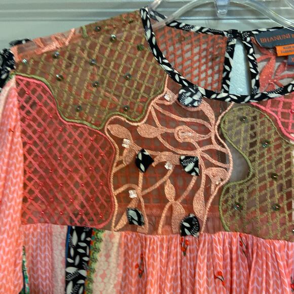 Anthropologie Bhanuni by Jyoti Women's Size XL Pink Rosario Blouse New with Tags - Picture 11 of 16